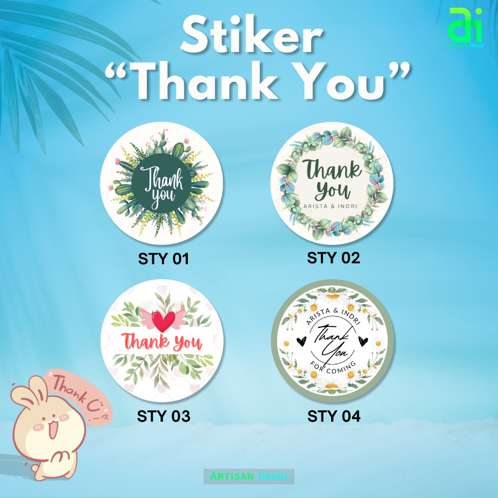 

PROMO Sticker Ucapan Terima Kasih - Sticker Thank You - Stiker Souvenir - Stiker Hajatan
