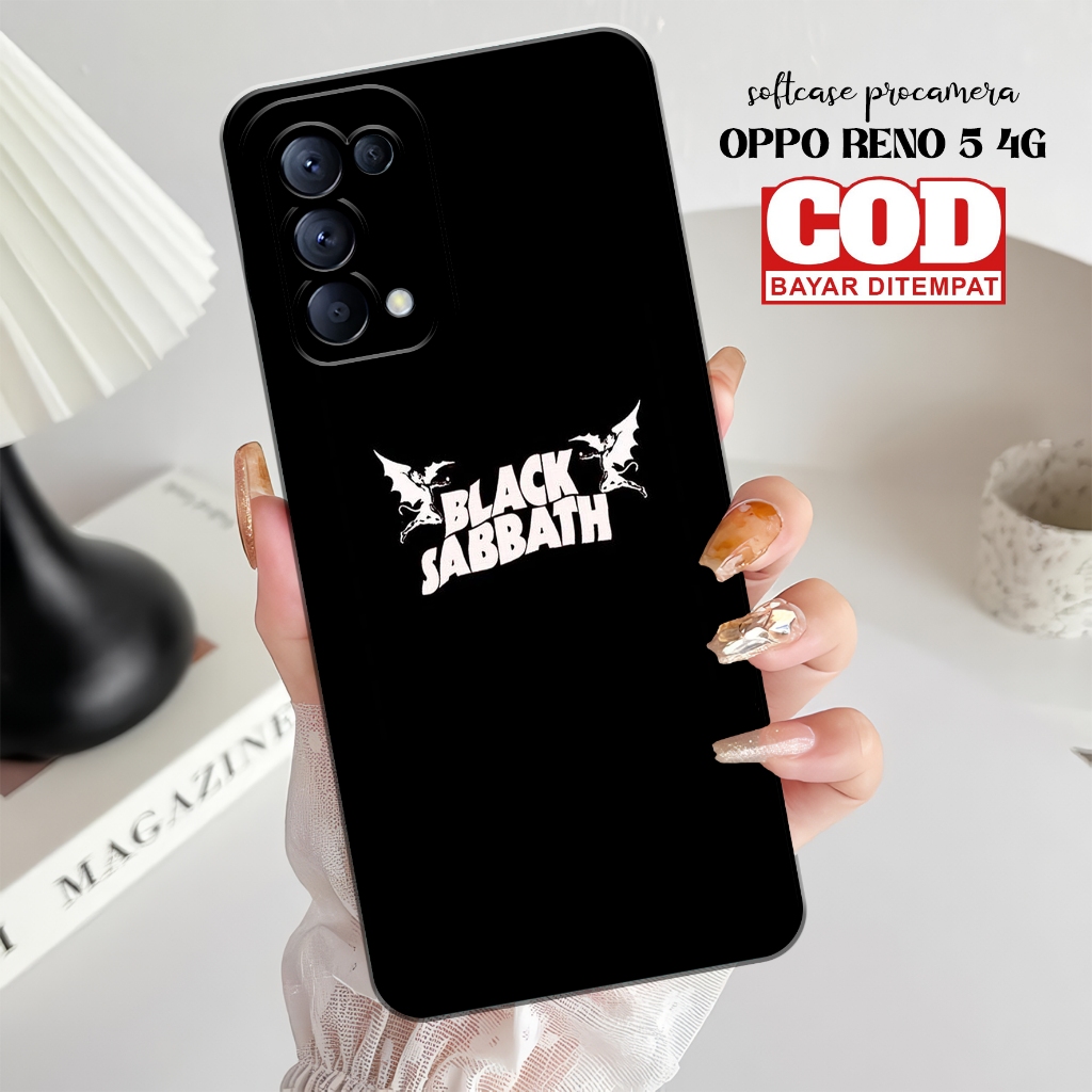 Softcase cocok untuk type Oppo Reno 5 4G Reno 4F Reno 6 Reno 7 Reno 8 Motif Band Metal - Case Murah 