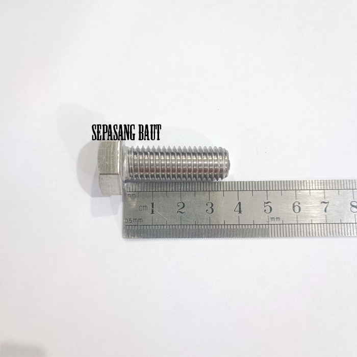 M12 x 35 Baut Hexagon Stainless 304 M12x35