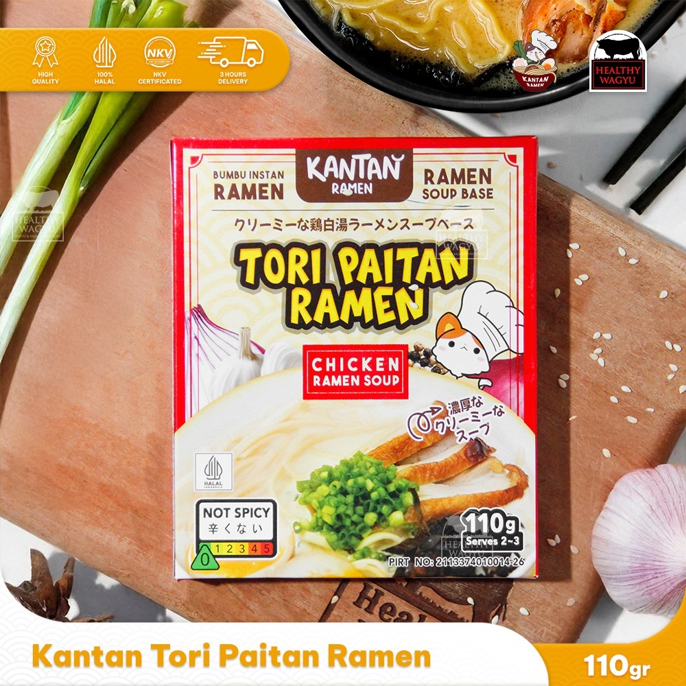 

Kantan Ramen Bumbu Instan Kuah Soup Base Jepang Halal Tori Paitan 110gr Healthy Wagyu