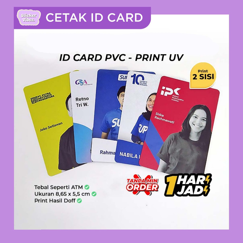 

Cetak ID Card PVC Premium Kartu Member | Cetak Kartu Anggota Pelajar | Cetak Member Card