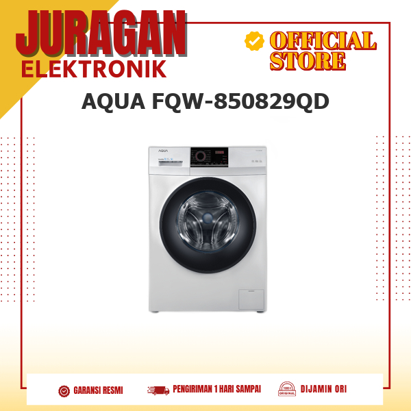AQUA FQW-850829QD FQW 850829QD MESIN CUCI FRONT LOADING 8,5 Kg//FQW850829QD/850829QD
