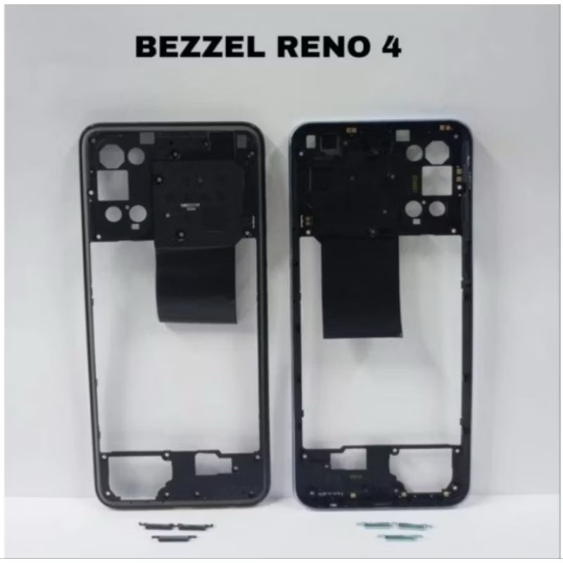 Bezel Bazel oppo Reno 4 4G Tutup Mesin tulang Bazel plus tombol luar volume