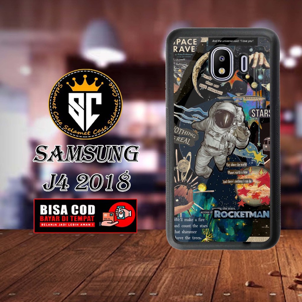 Case SAMSUNG J4 2018 (Motif NASA SPACE) SLAMET Case Terbaru softcase dan hardcase m Case - Casing - 