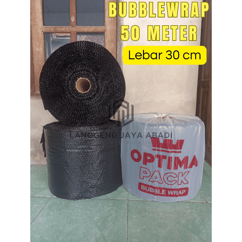 

Bubble Wrap Ukuran 30 cm X 50 meter Bening Dan Hitam