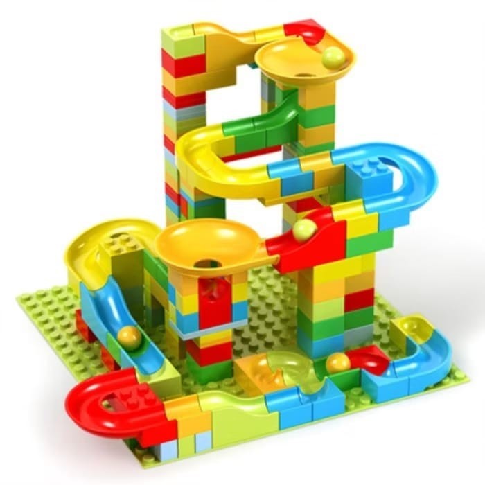 MAINAN BRICKS LEGO MARBLE RUN MAZE BLOCK - BALOK SUSUN - BUILDING BLOCK - FUNNY BLOCKS