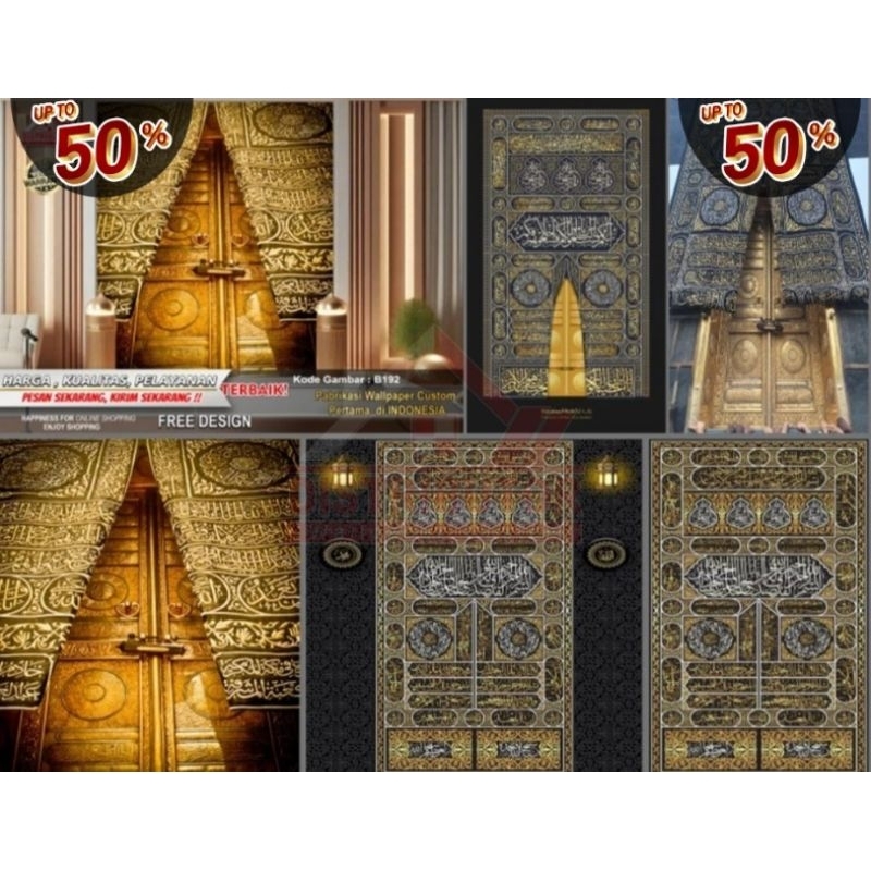 Wallpaper Custom 3D Tema Mihrab | Wallpaper Mihrab Masjid | Wallpaper Mihrab 3D | Wallsticker | Wall