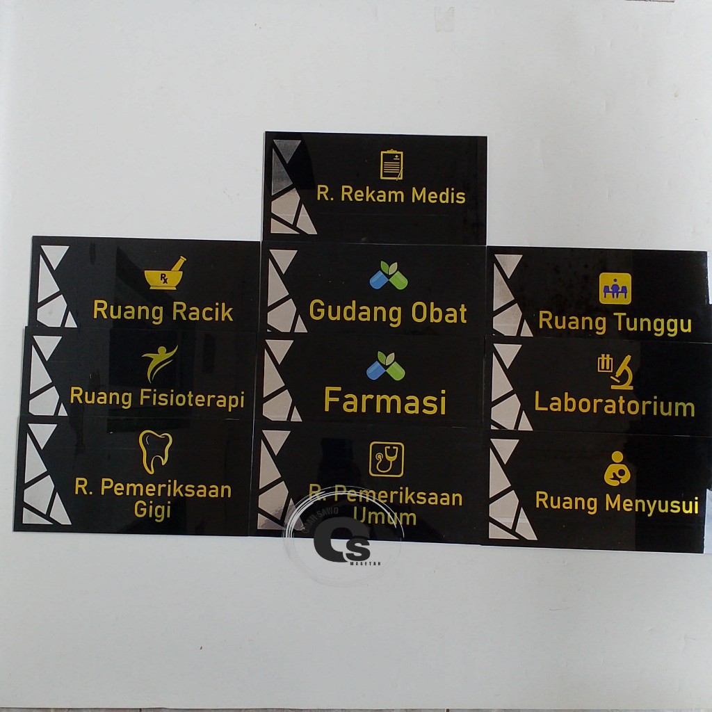 

Akrilik Nama Ruang - Lab - Waiting Room - Ruang Periksa - R. Menyusui - Kesgilut - Kesehatan