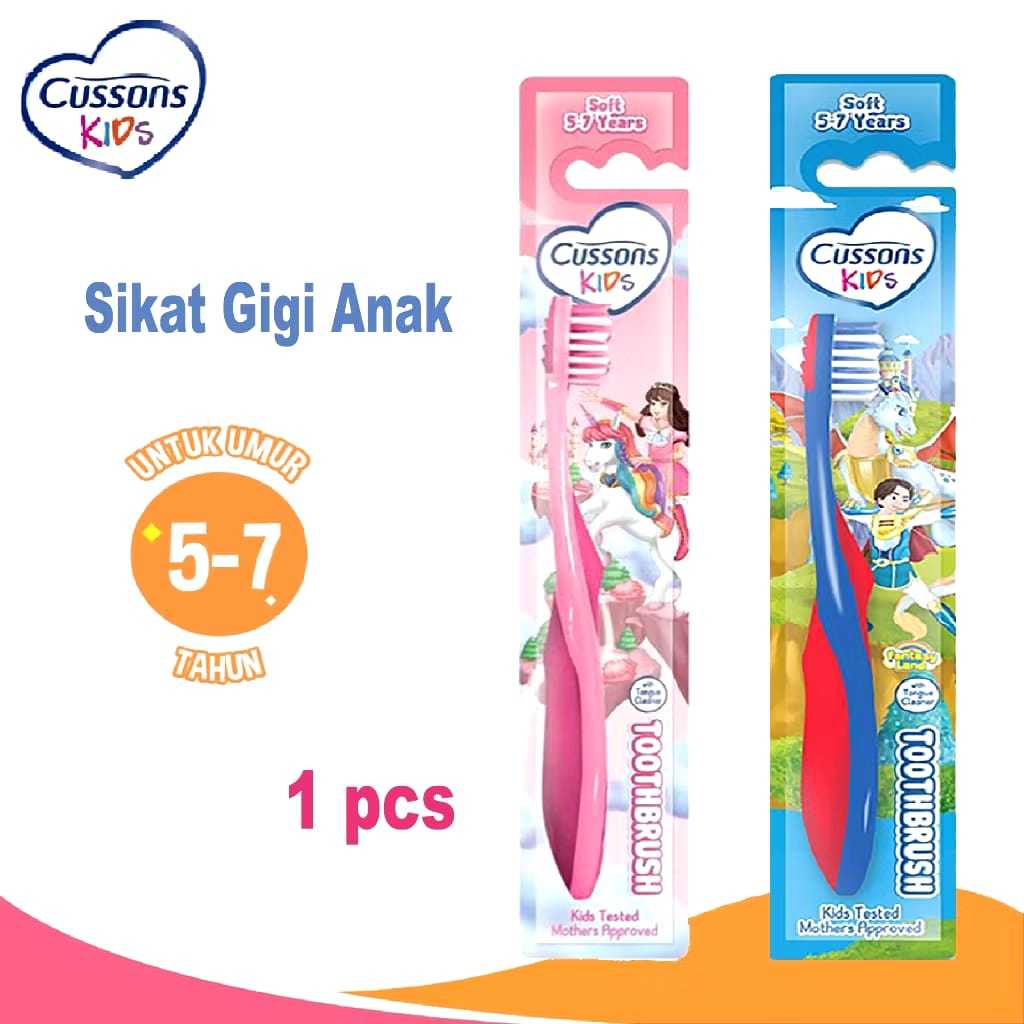 Cussons Cusson Kids Toothbrush Sikat Gigi Anak 5-7 Tahun - Sikat Gigi Lembut - Sikat Gigi Karakter