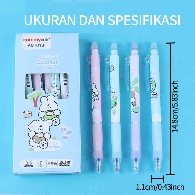 

Pulpen penghapusan yang dapat ditekan, mudah dihapus untuk siswa, pulpen karbon termof sensitif