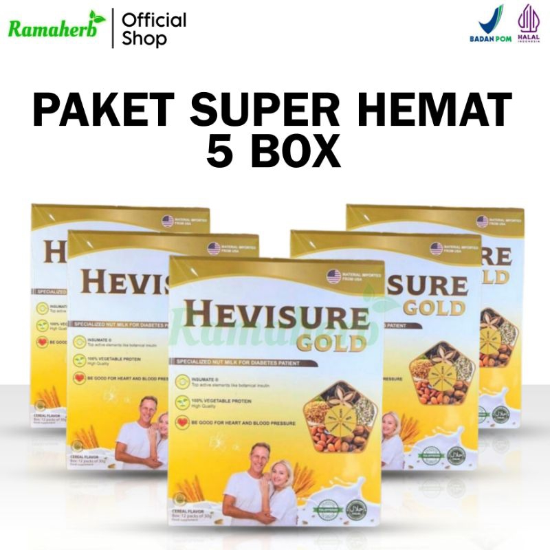 

Hevisure Gold Original 5 Box Susu Untuk Diabet