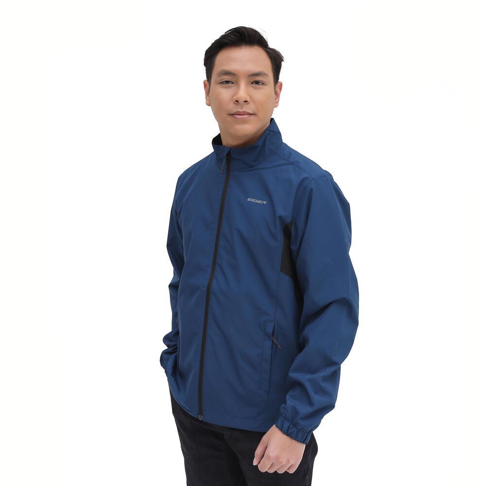 jaket eiger full biru New