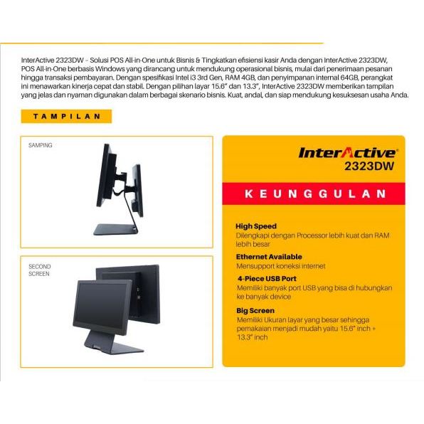 komputer Kasir PC AIO All In One Interactive 2323 DW