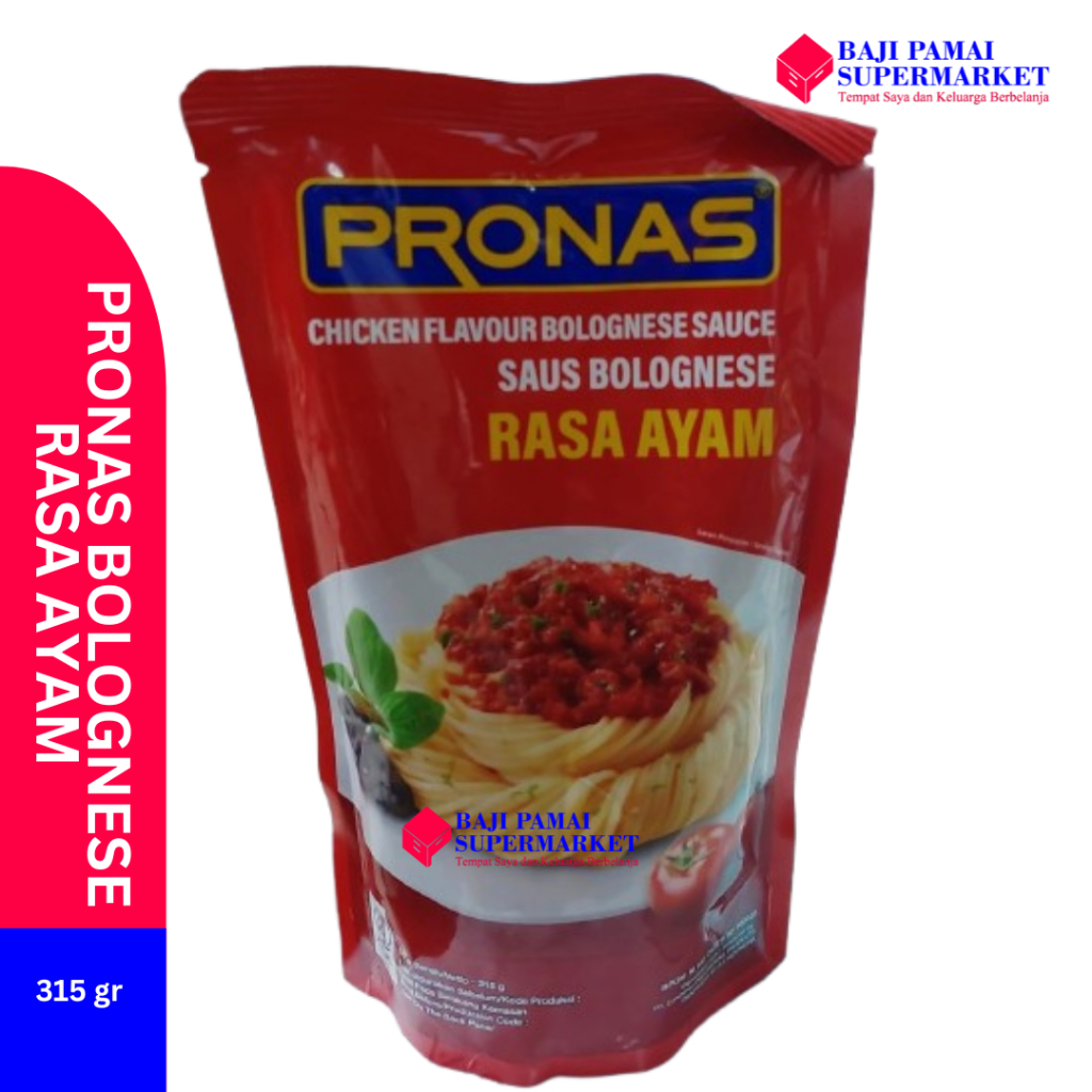 

PRONAS Bolognese Chicken Pouch 315gr Saus Spagheti dengan Daging Ayam
