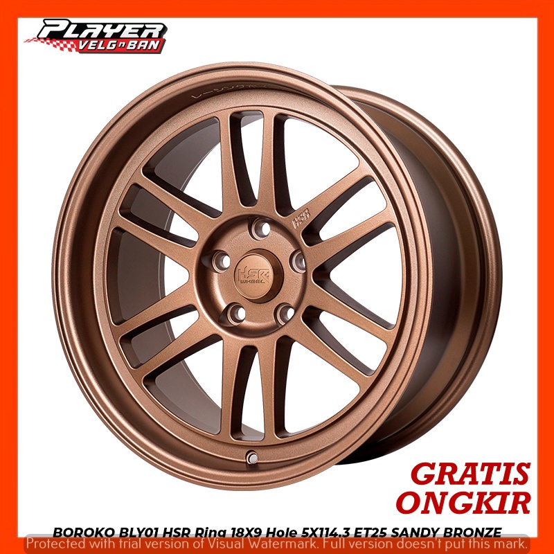 VELG MOBIL RING18 CELONG LUBANG5X114,3 TAMPILAN GAHAR INNOVA EXPANDER PELK HSR BLY01 R18 LEBAR9 ET25