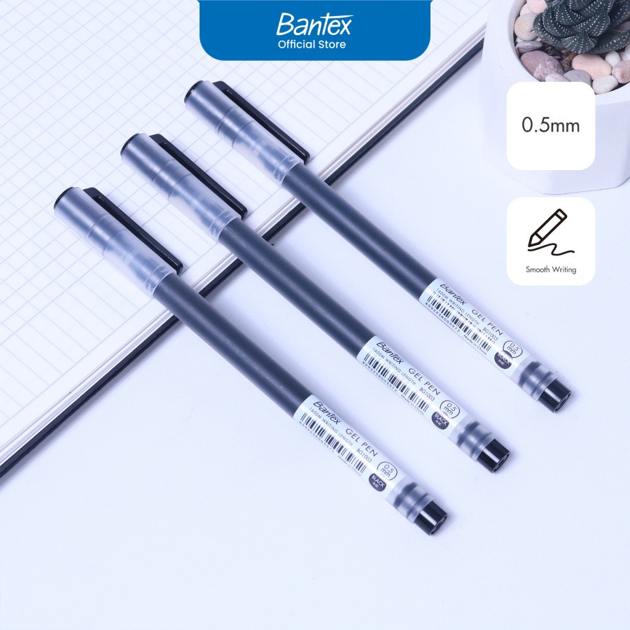 

Bantex Pulpen Pena / Gel Pen 0.5 mm Tinta 4X Lebih Banyak Isi Satu Set # BG1014