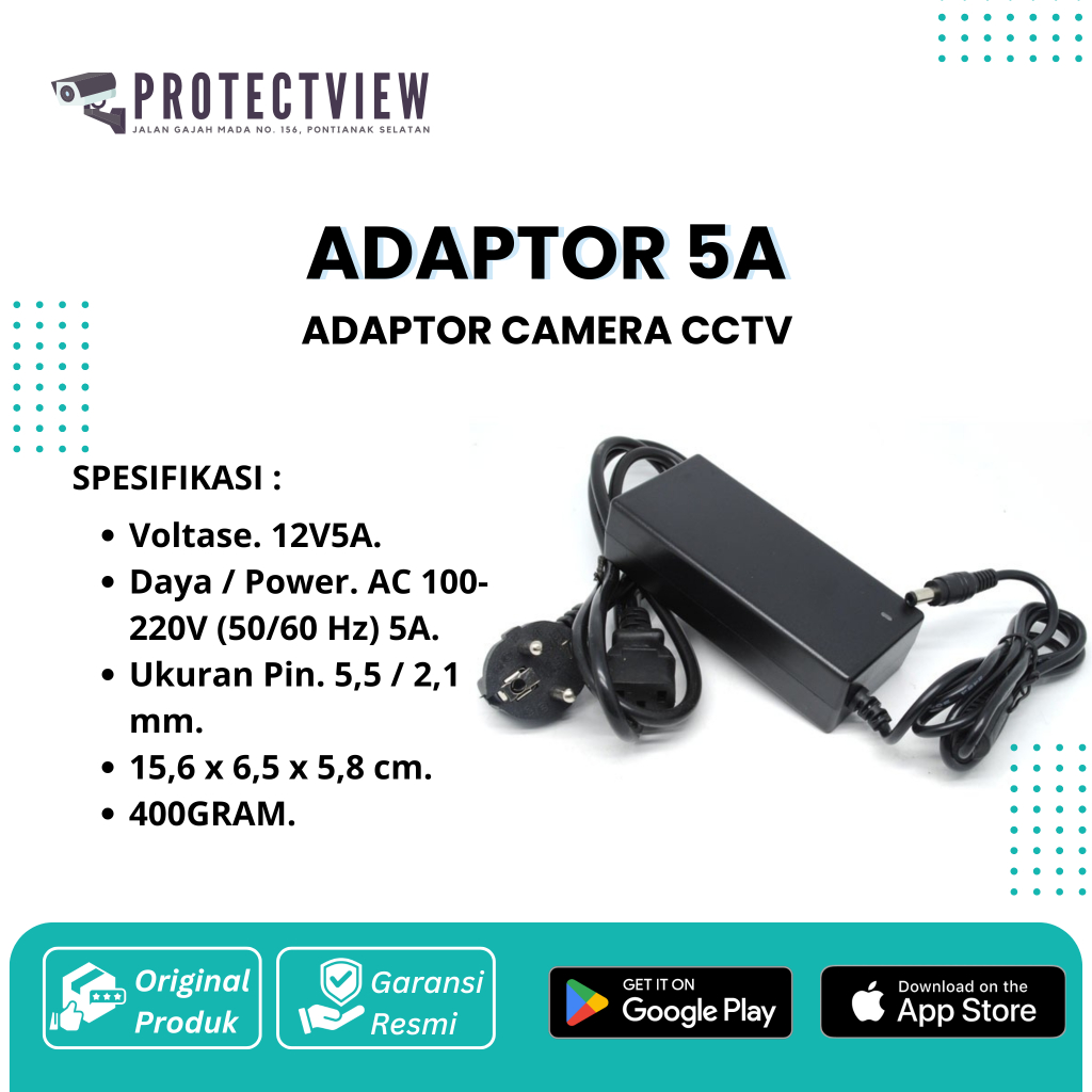 Adaptor 12 Volt 5 Ampere Murni