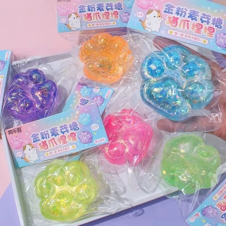 Mainan Anak Squishy Mochi Jelly Paw Telapak Kucing