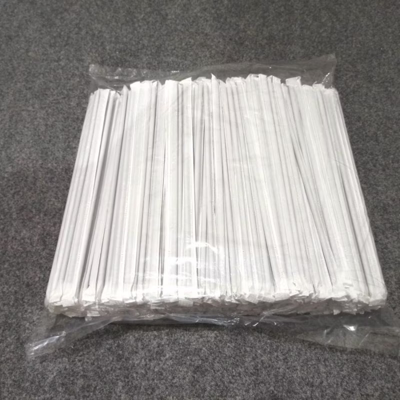 (ISI 20) Sedotan Plastik warna hitam