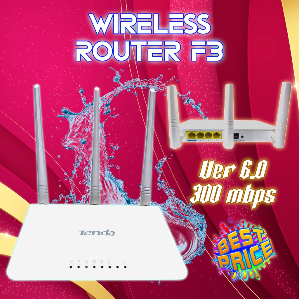 Router Wireles Termurah  Tenda F3 V6 Bisa PPPoE