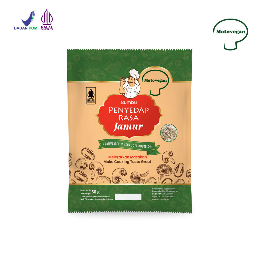 

Bumbu Masak Tanpa MSG Motovegan dari Jamur Kemasan 50 gr