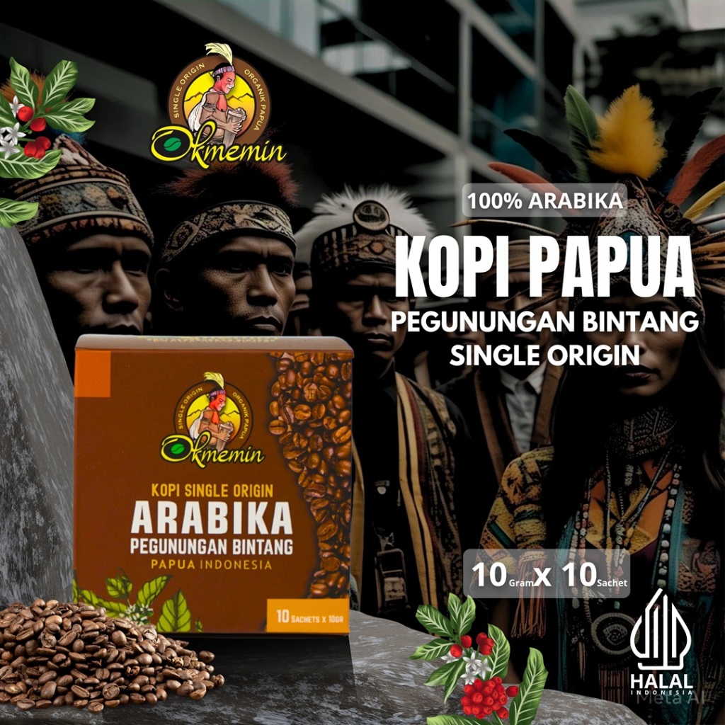 

KOPI ARABIKA PAPUA ORIGINAL 10 sachet x 10gram | SACHET BOX