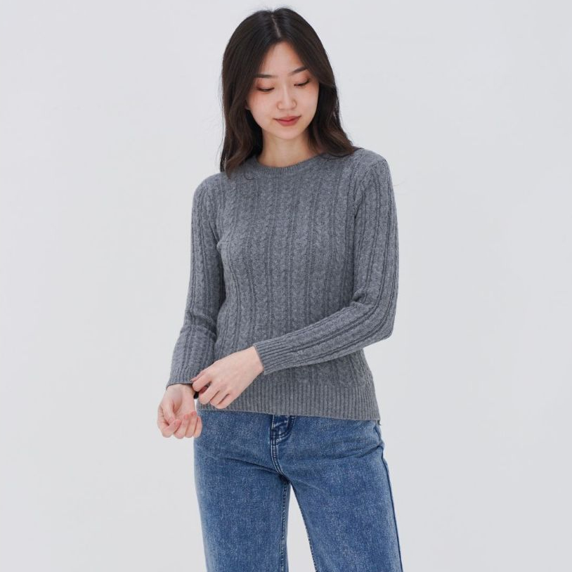 AKIRA | Sweater Motif Cable / Sweater Rajut Wanita / Baju Rajut Atasan / Korean Style