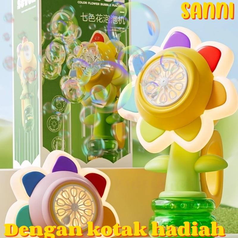 [COD]Sunflower Squishy Mesin Bubble  Machine/ Bunga Matahari Bubble Mesin/ Birthday Party Prize Toy 