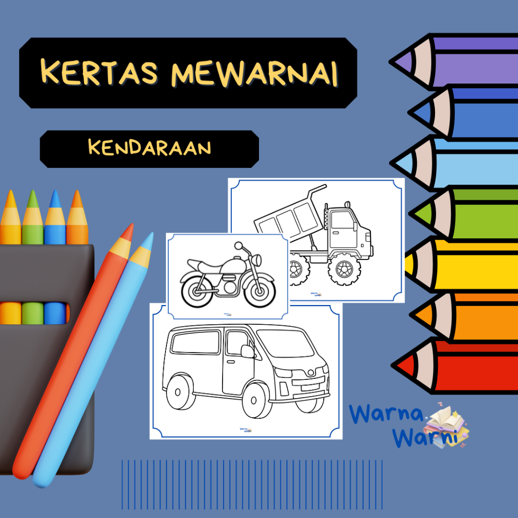 

KERTAS MEWARNAI 20 LEMBAR (SERI KENDARAN)