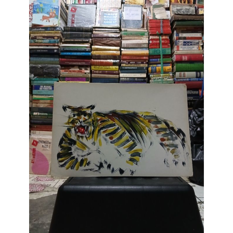 

lukisan cat minyak size tinggi 40cm leber 27cm