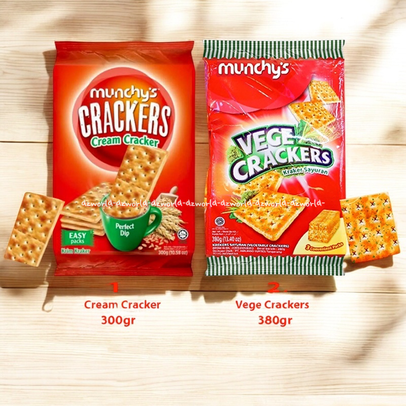 

Munchy's Cream Crackers 300gr Vege Cracker Krim Kraker Sayuran Vefetable Krekers Krim Malkis Sayur Krim Munchys Muncis Munchy