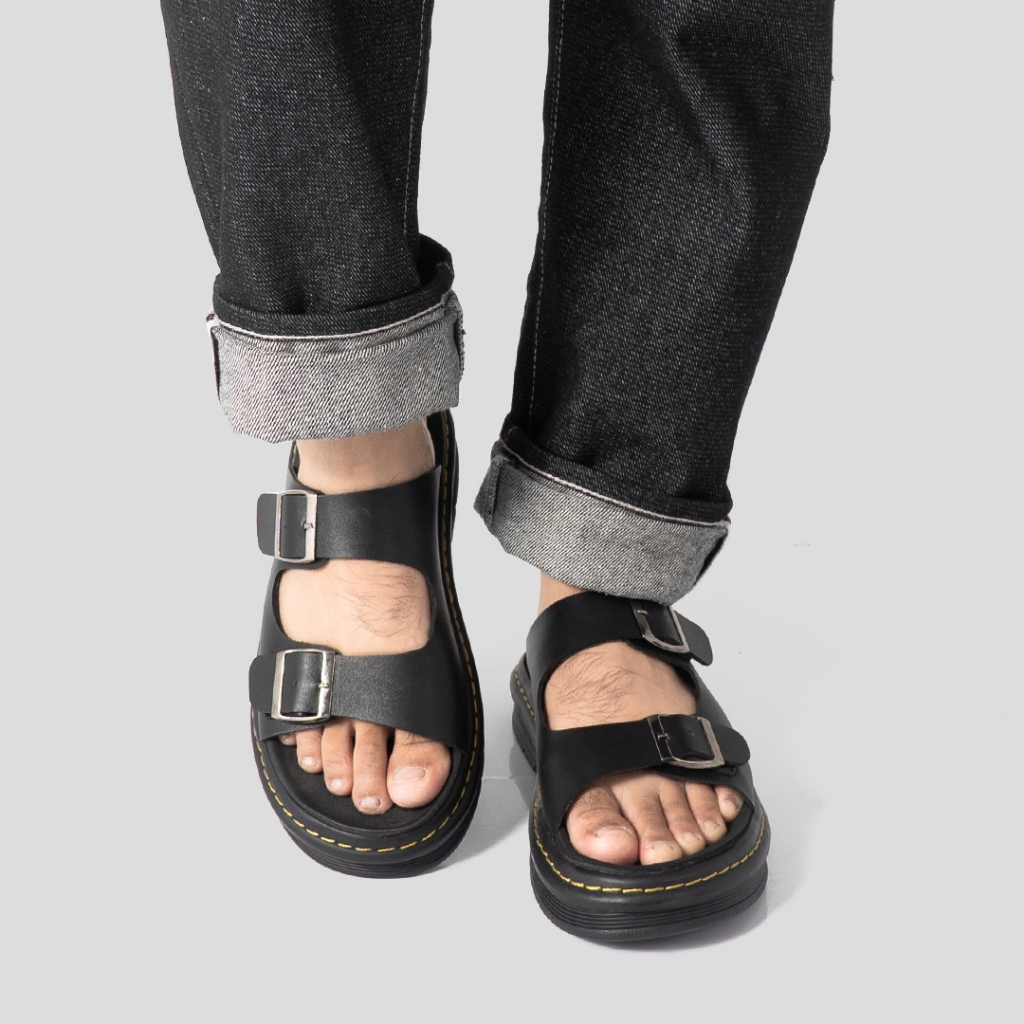 Prodigo * Sandal Slide Kulit Pria Paruga I Sandal Casual Pria Kulit Slide Slop I Sandal Slide Strap
