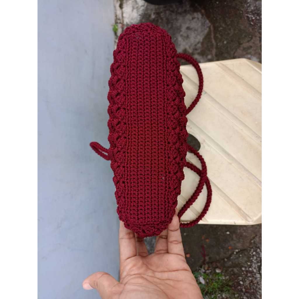 Tas Rajut Motif Prada / Anyaman Wanita Mimi Craft Slingbag Executive Sling Bag