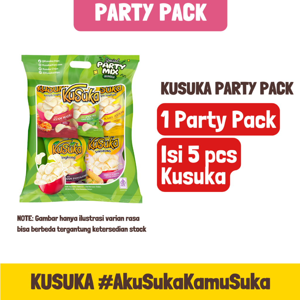 

KUSUKA Keripik Singkong Party Pack - 20 pcs