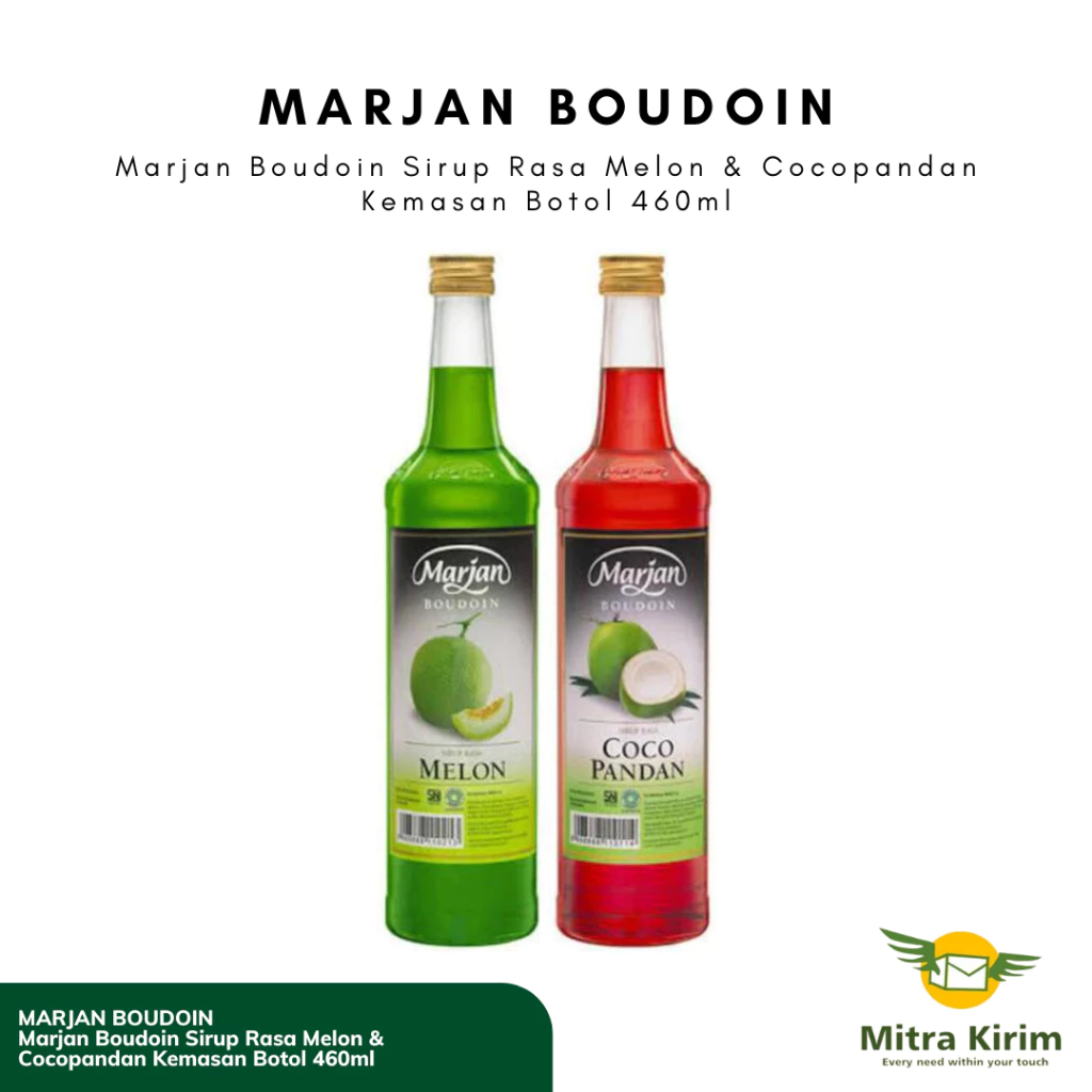 

Marjan Boudoin Sirup Rasa Melon dan Cocopandan Kemasan 460ml