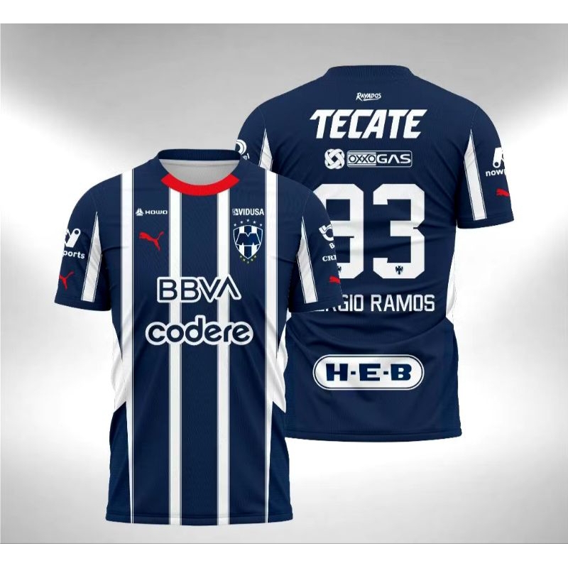 JERSEY MONTERREY HOME AWAY 2025 SERGIO RAMOS GRATIS NAMA DAN NOMOR PUNGGUNG