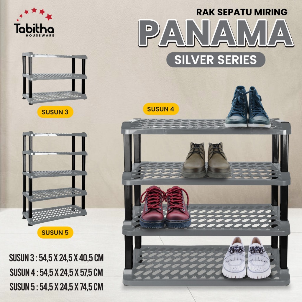 Rak Plastik Susun Serbaguna Rak Sendal Sepatu Bahan Plastik Tebal