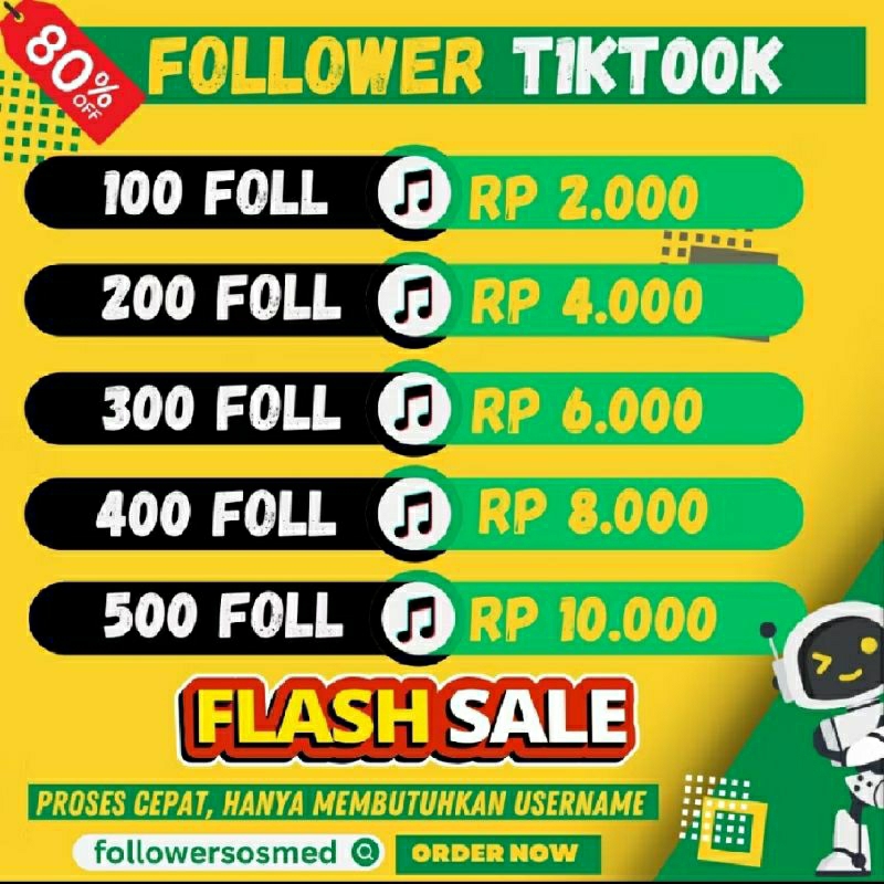 follower tiktok permanen