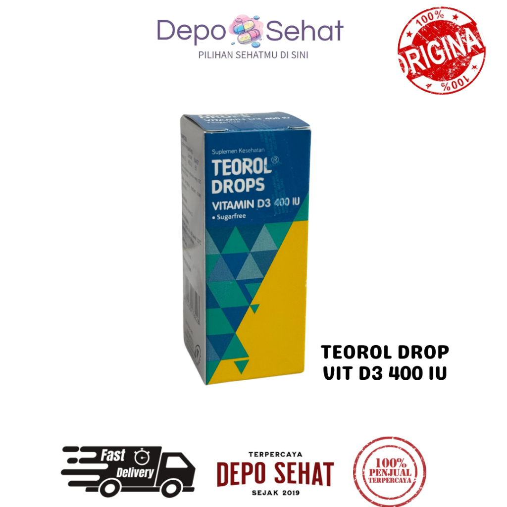 TEOROL DROP 400 IU suplemen vitamin d3 untuk bayi original 100%