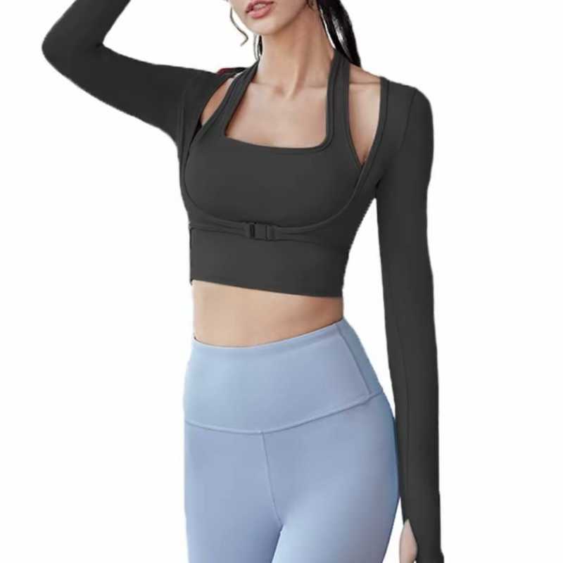 baju pilates - long sleeve black