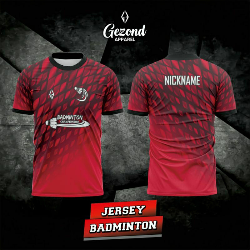 JERSEY KAOS BADMINTON BULUTANGKIS FREE DESAIN CUSTOM BISA GANTI NAMA LOGO DLL