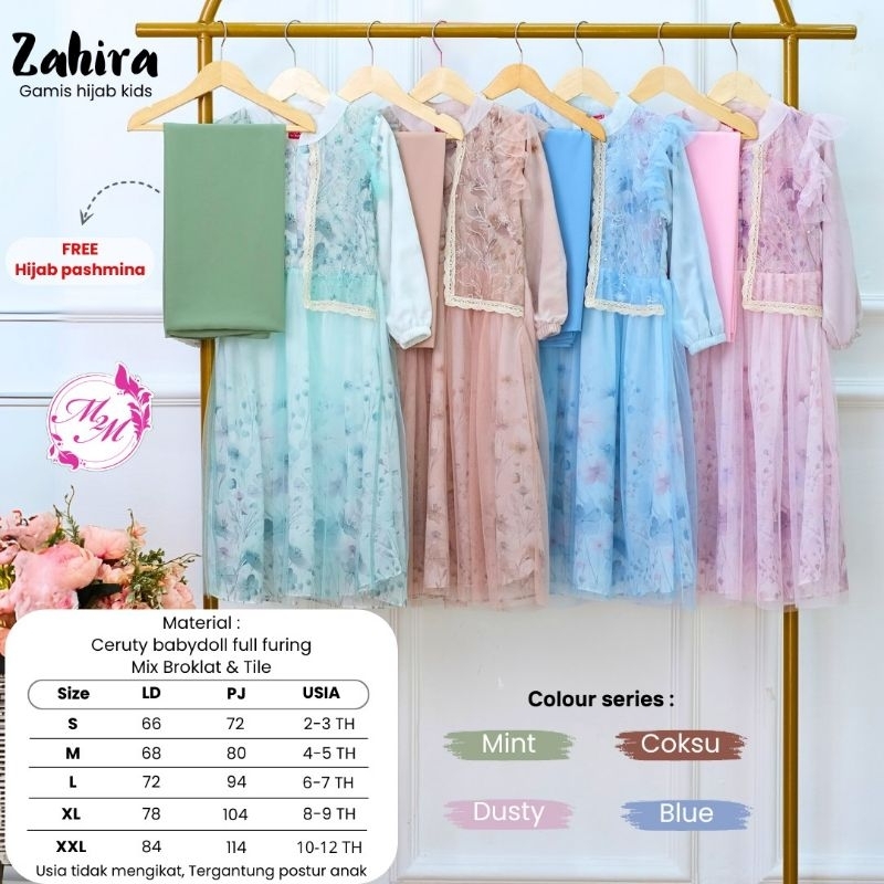 GAMIS DRESS ANAK DAN PASMINA CERRUTY BABYDOLL BROKAT TILE EDISI LEBARAN SIZE ANAK SAMPAI REMAJA TANG