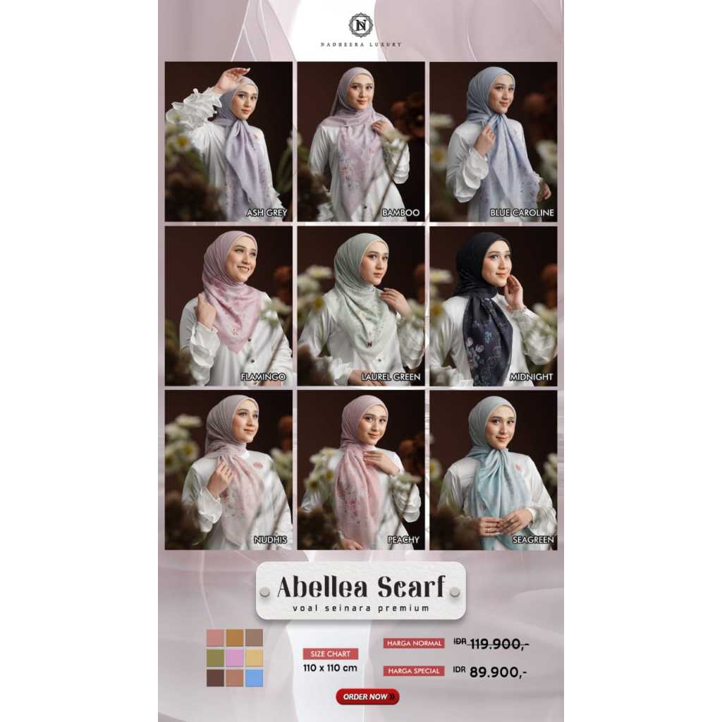 SCARF TERBARU // ABELLEA SCARF NADHEERA LUXURY TERBARU // SCARF NADHEERA LUXURY TERBARU // NADHEERA 