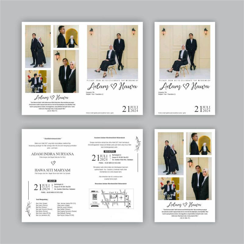 

Undangan pernikahan model minimalis dengan foto Pre-Wedding