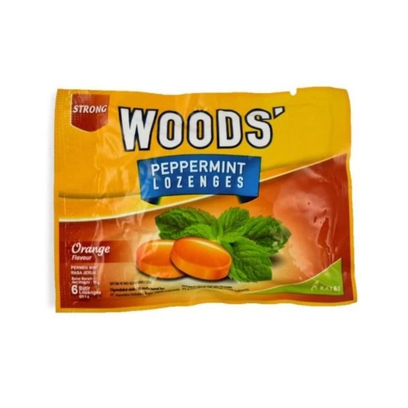 

permen wood lozenges orange 6's