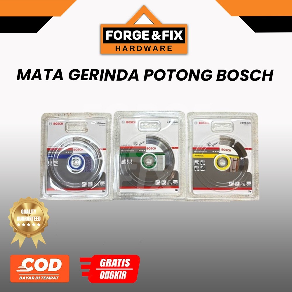 [10PCS] BOSCH Mata Gerinda Potong Keramik Diamond Wheel Kering Turbo Basah 4 INCH