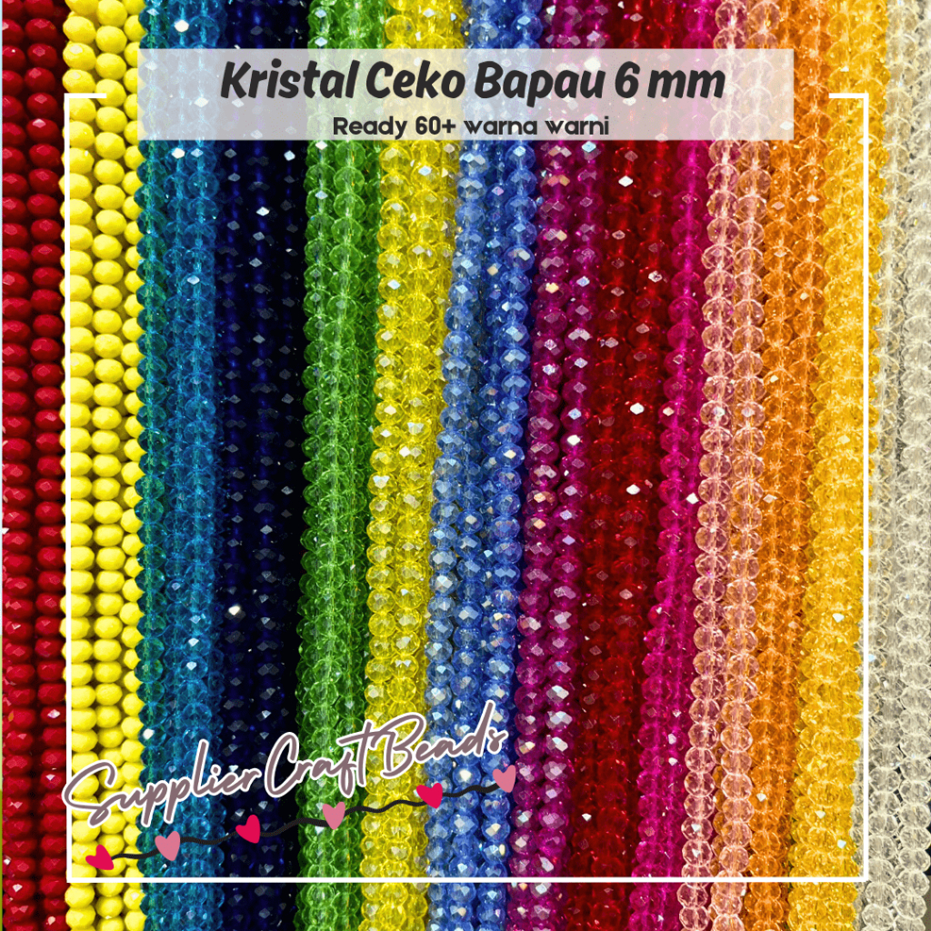 Mote Manik Kristal 6mm Ceko Bakpau 6mm Sedang Monte Payet Beads Kristal Cina Rentengan Murah Manik K