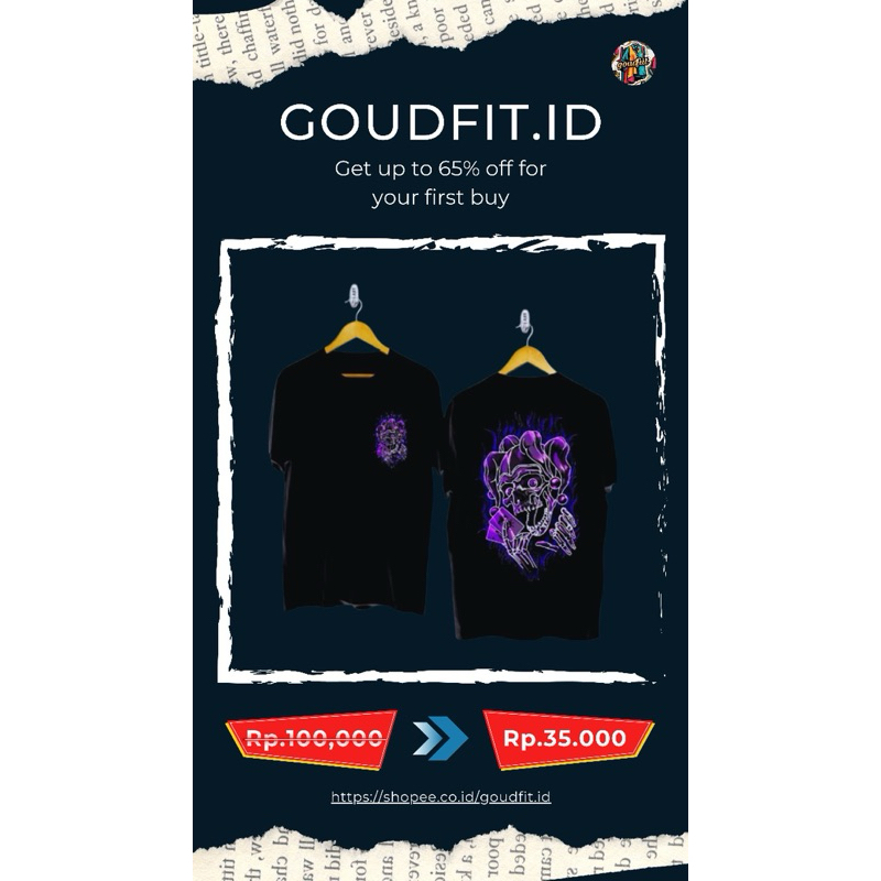 BAJU KAOS TENGKORAK
