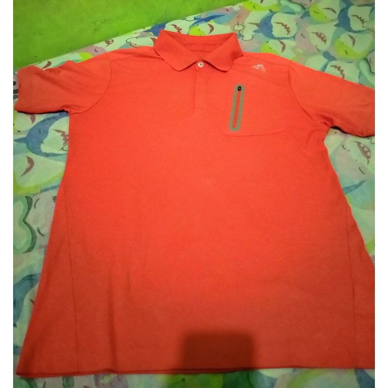 Jersey kerah wangki orange polos