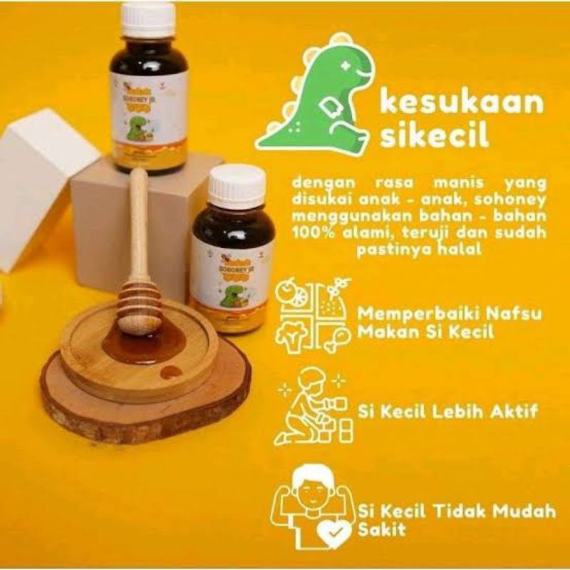 

Madu Sohoney jr Penambah nafsu makan Bertambah